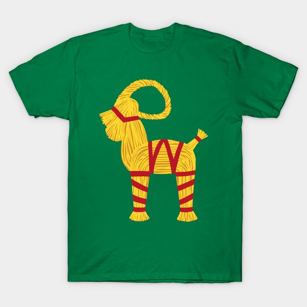 Yule Goat Straw Ornament T-Shirt by charterdisco